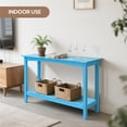 thumbnail image 7 of Bstjewey Outdoor 48" 2-Tier Console Table, Weatherproof HIPS, Blue, 7 of 7