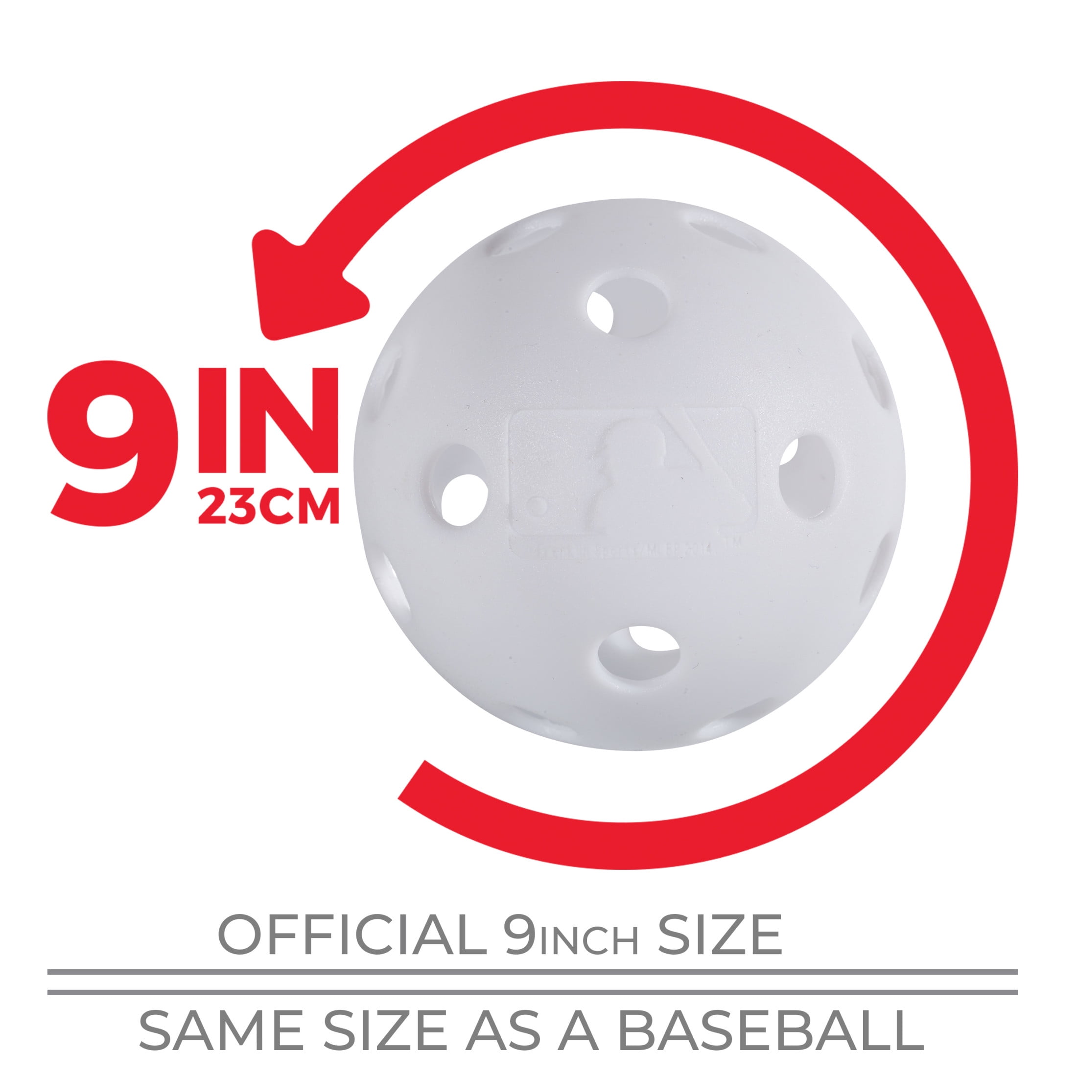 Franklin Sports MLB Indestruct-A-Ball Plastic Practice Baseballs, White, 6 Pack