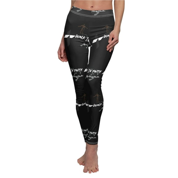 Walk In Faith Women's Black Casual Leggings
