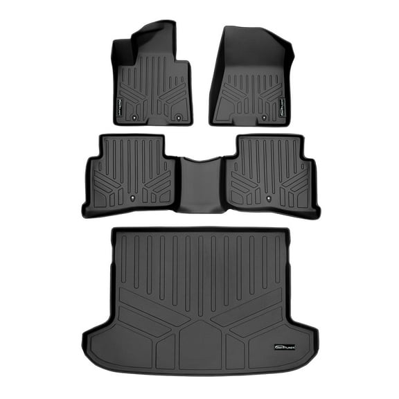 SMARTLINER Custom Fit Floor Mats and Cargo Liner Behind 2nd Row Compatible With 2019-2021 Hyundai Tucson