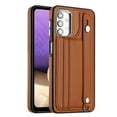 thumbnail image 1 of Feishell Fit for Samsung Galaxy A32 5G Case with ID Credit Card Slots,Premium PU Leather Adjustable Wristband Kickstand Shockproof Wallet Slim Phone Case for Women Men,Brown, 1 of 6