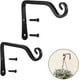 thumbnail image 1 of ganchos de pared de hierro para doblar ropa, cestas de flores, soporte para plantas, color negro, 1 of 3