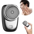 thumbnail image 1 of Mini rasuradora para hombre - Afeitadora eléctrica con pantalla de alimentación LED inteligente, máquina de afeitar lavable, portátil adecuada para viajes de negocios, oficina, automóvil y campamento, 1 of 6