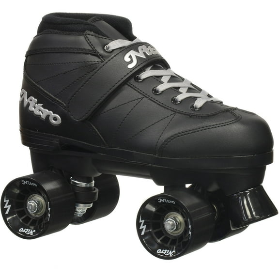 Epic Super Nitro Black Quad Speed Roller Skates - Size 9