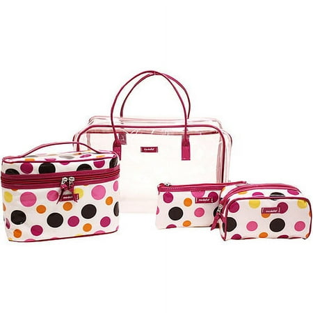 Mod Dots Tote Set by Modella, 4-Piece Set Plus Bonus