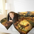 thumbnail image 3 of jejeloiu Wild Dinosaur Bedding Comforter Set,Natural Scenery Mountain Twin Comforter Sets,Jungle Wildlife Bedding Set For Boys Kids,Breathable Bedroom Decorative Reversible,3 Pieces, 3 of 8