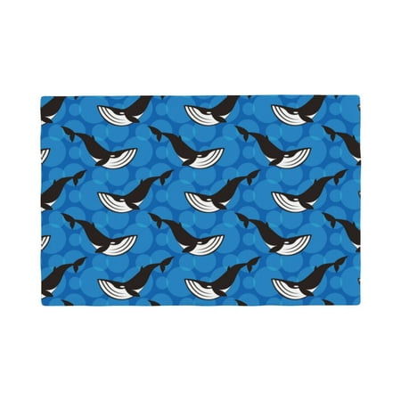 

Placemats Set of 4 / 6 Whale And Sea Placemats for Dining Table Indoor/Outdoors Heat Resistant Washable Placemats 18 x 12