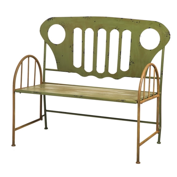 The Good Ole' Days Vintage Truck-Inspired Metal Garden Bench