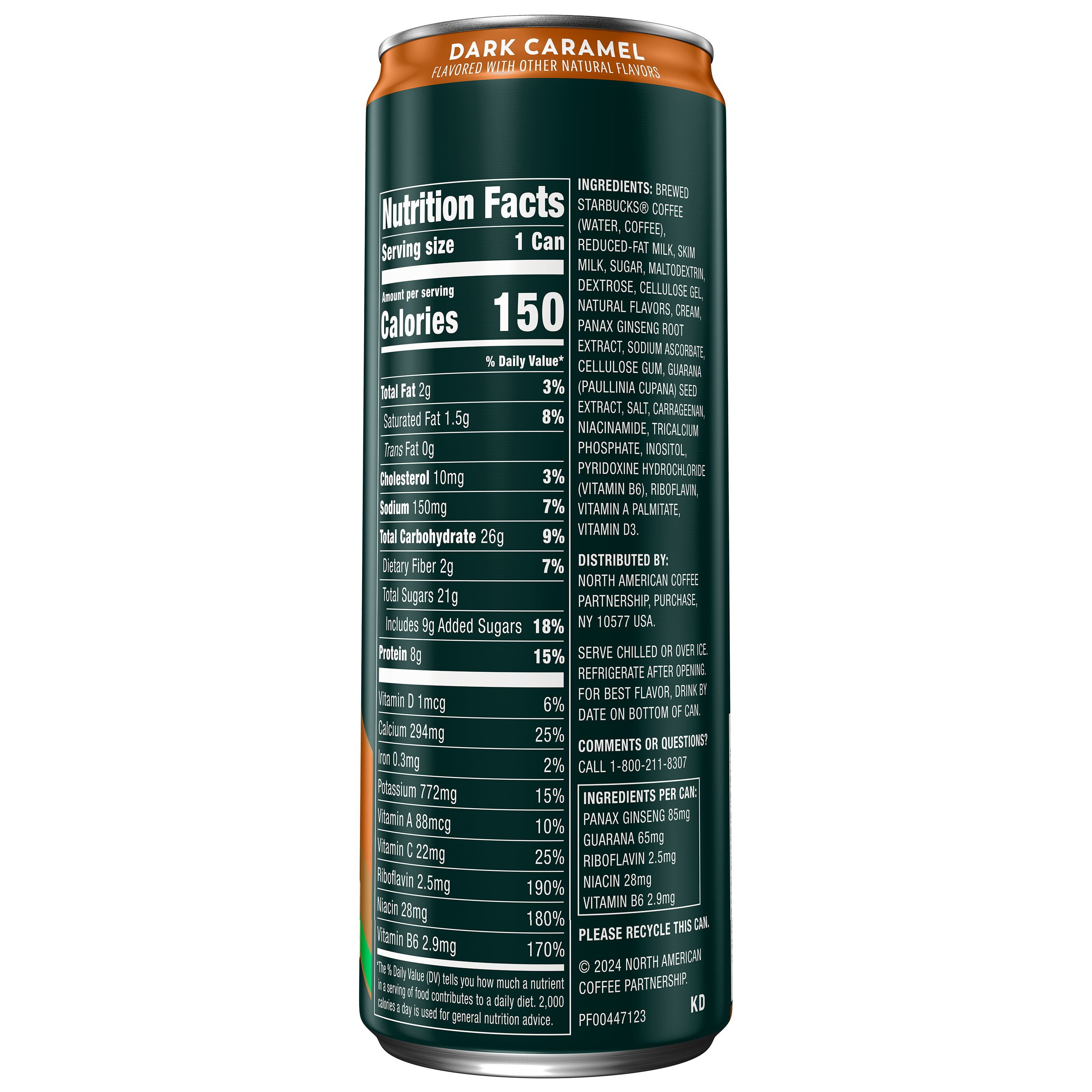 (4 pack) Starbucks Tripleshot Energy Coffee Beverage, Dark Caramel Flavor, 11 fl.oz Can