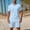 Light Blue, variant on Frnrwgo Men's 2 Piece Sport Shirt Set Short Sleeve Collar Top and Shorts Solid Color Breathable Quick Dry Lightweight Summer Fashion Outfits