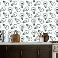 thumbnail image 5 of Peel and Stick Wallpaper Canvas Contact Paper Lamp light bulb hand drawn seamless design Light big ideas inspiration Self Adhesive and Removable 17in x 118in, 5 of 8
