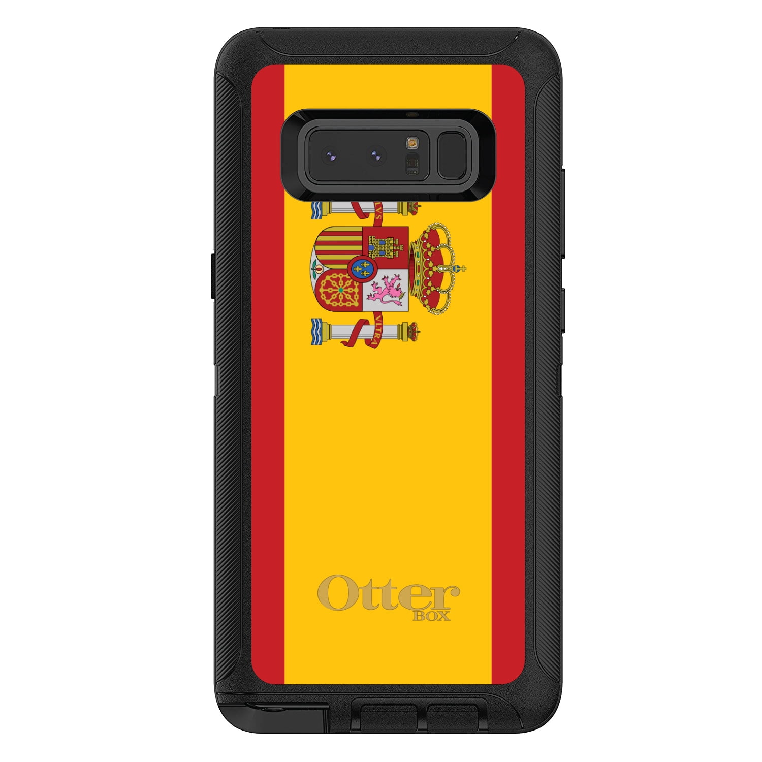 DistinctInk Custom Black OtterBox Defender Series Case for Samsung Galaxy Note 8...