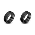 thumbnail image 4 of Anillos de acero inoxidable Qarigey giratorio mujer 6mm Tamaño 10 2Conjunto, 4 of 6