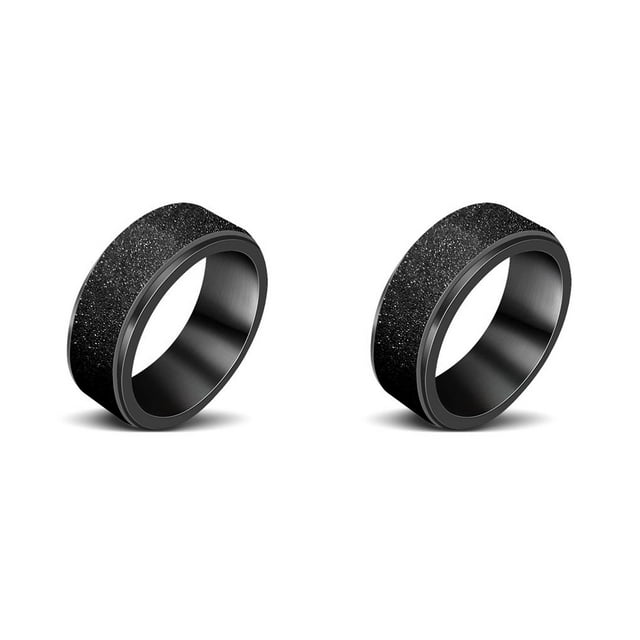 Qarigey Anillos giratorios de acero inoxidable para hombre, joyería de mano de descompresión, 6mm, antiestrés, a la moda, a prueba de óxido, Type2 NO2 Qarigey CBP158448