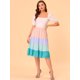 thumbnail image 5 of INSPIRE CHIC Falda escalonada elegante de gasa de verano con cintura elástica para mujer Rosa XL, 5 of 6
