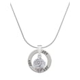 thumbnail image 1 of Delight Jewelry Silvertone Hope on White Spinners Joy Ring Charm Necklace, 18", 1 of 4