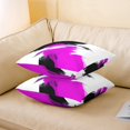 thumbnail image 2 of Erosebridal Black Purple White Cushion Covers for Sofa Set of 2, Watercolor Art Throw Pillow Covers for Bed, 24x24, Aesthetic Bedroom Decorative, 2 of 6