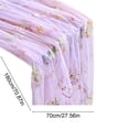 thumbnail image 4 of Dongrere Floral Table Runner Embroidery Tulle Spring Floral Table Runner Transparent Long Table Scarf for Wedding Shower Dining Table Party Mantel Decor, 27.5x71 Inch, Purple, 4 of 6