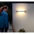 thumbnail image 5 of Aplique de pared LED moderno para exterior, 24 W, IP65, resistente al agua, de aluminio y acrílico, luz blanca cálida de 3000 K, 26 x 10 x 6 cm [Clase energética A+], 5 of 5
