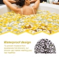 thumbnail image 4 of Wosthever Gorro de ducha, accesorios de baño, suministros multiusos para el hogar, gorros de baño de pestañas de malla elástica para mujer, cubierta de Juegos de accesorios de baño leopardo rosa Wosthever HA062079-03B, 4 of 6