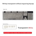 thumbnail image 1 of 104 piezas de teclado mecánico transparente Keycaps Computer Key Cap Set (blanco), 1 of 5