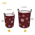 thumbnail image 3 of Sikiie Romantic white snowflakes Print Round Dirty Clothes Basket, Waterproof Standing Foldable Storage Basket, for Laundry Room, Bedroom, Bathroom Storage-Medium, 3 of 6