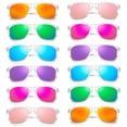 thumbnail image 1 of Paquete de Docena de Gafas de Sol Retro con Cristal Transparente y Espejo SUNOVELTIES, 1 of 7