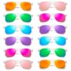 thumbnail image 1 of Paquete de Docena de Gafas de Sol Retro con Cristal Transparente y Espejo SUNOVELTIES, 1 of 7