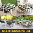thumbnail image 5 of St Patricks Day Table Cloths for 8 Foot Rectangle Tables, Modern Watercolor Dogs Green Shamrock Patio Waterproof Elastic Fitted Tablecloths, Washable Rectangular Table Cover for Camping, 5 of 8