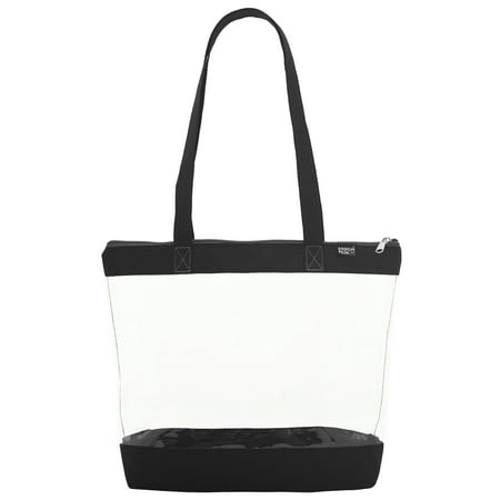 Clear Shoulder Tote with Zipper Closure (Best Satchel Bags For Work)