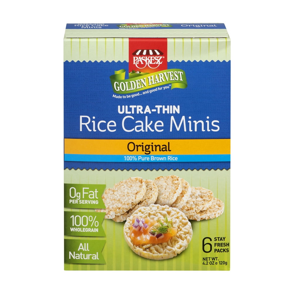 Paskesz Golden Harvest Rice Cake Minis Original Packs 6 CT Walmart