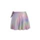 thumbnail image 4 of VISgogo Falda plisada con cintura elástica para mujer, falda con cordones colorida/lisa, falda de fiesta de fotografía de estilo callejero VISgogo moda, 4 of 9