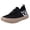 Black, variant on HEWUQI Women's Walking Shoes Breathable Mesh Leopard Print Running Sneakers Lightweight Slip on Casual Platform Athletic Gym Footwear Red Size 6