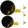 thumbnail image 6 of Black / Gold Orchid Wedding Plastic Plates Party Bundle w/ Black / Gold Plastic Cutlery 100 Pack, 6 of 7