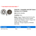 thumbnail image 2 of Clutch Kit - Compatible with 2007 Saturn Sky Base 2.4L 4-Cylinder, 2 of 2