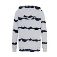 thumbnail image 3 of ICHUANYI Clearance Women's Fashion Casual Halloween Print Zip Hood Long Sleeve Pocket Jacket Top(White, XXL) ICHUANYI WER2023080907781, 3 of 4