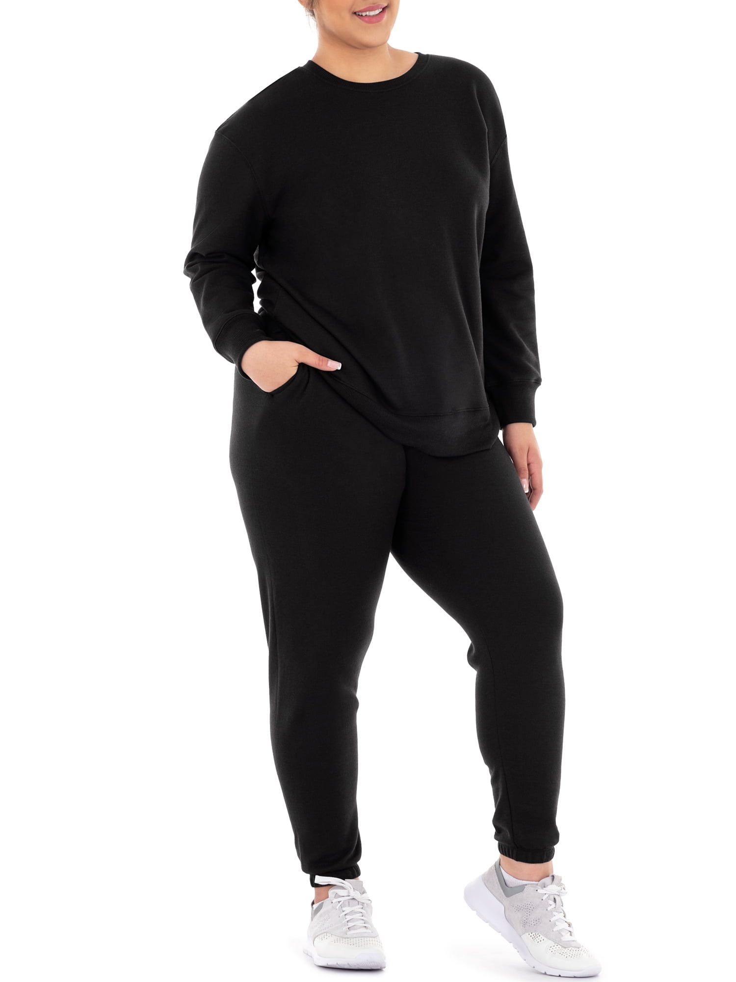 Terra & Sky Women's Plus Size Fleece Sweatshirt