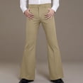 thumbnail image 2 of Men's Bell Bottoms Solid Flared Trousers Slim Fit Pants for Party Prom Dance Fall Pants, 2 of 5