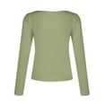 thumbnail image 5 of Luxalzxs Womens Sexy Long Sleeve Going Out Fitted Crop Tops Y2k V-Neck Casual Basic Tight Tees Shirt, 5 of 5