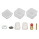 thumbnail image 3 of Kit de adaptador de soplete de soldadura de 6 uds, Kit de adaptador de soplete de soldadura TIG de tamaño estándar de PTFE de cobre para reemplazo, 3 of 5