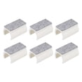 thumbnail image 1 of 6pcs Cubierta de pata de silla con almohadilla de fieltro, protectores de piso para tubo de silla en forma de U, aptos para patas de metal de 22 mm de diámetro, blanca, 1 of 6