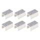 thumbnail image 1 of 6pcs Cubierta de pata de silla con almohadilla de fieltro, protectores de piso para tubo de silla en forma de U, aptos para patas de metal de 22 mm de diámetro, blanca, 1 of 6