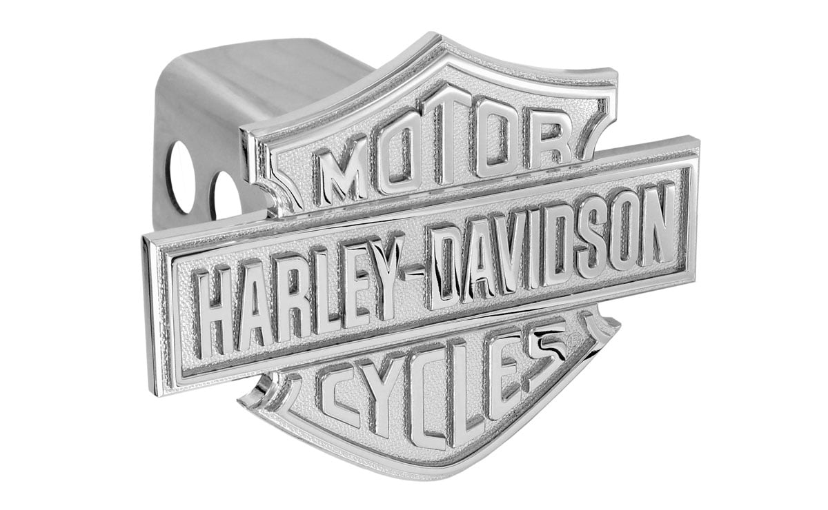 2 inch post Harley-Davidson Trailer Hitch Cover Plug With 3D Monotone Bar & Shield 
