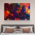 thumbnail image 4 of Blue And Multicolored Abstract Painting Texure Canvas Poster Bedroom Decor Sports Landscape Office Room Decor Gift,Frame-style,16x24inch(40x60cm), 4 of 8