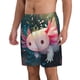 thumbnail image 2 of Balery Whimsical Axolotl Fantasy Traje de Baño Estilo Hawaiano para Hombre, Shorts de Secado Rápido con Bolsillos-Large, 2 of 6