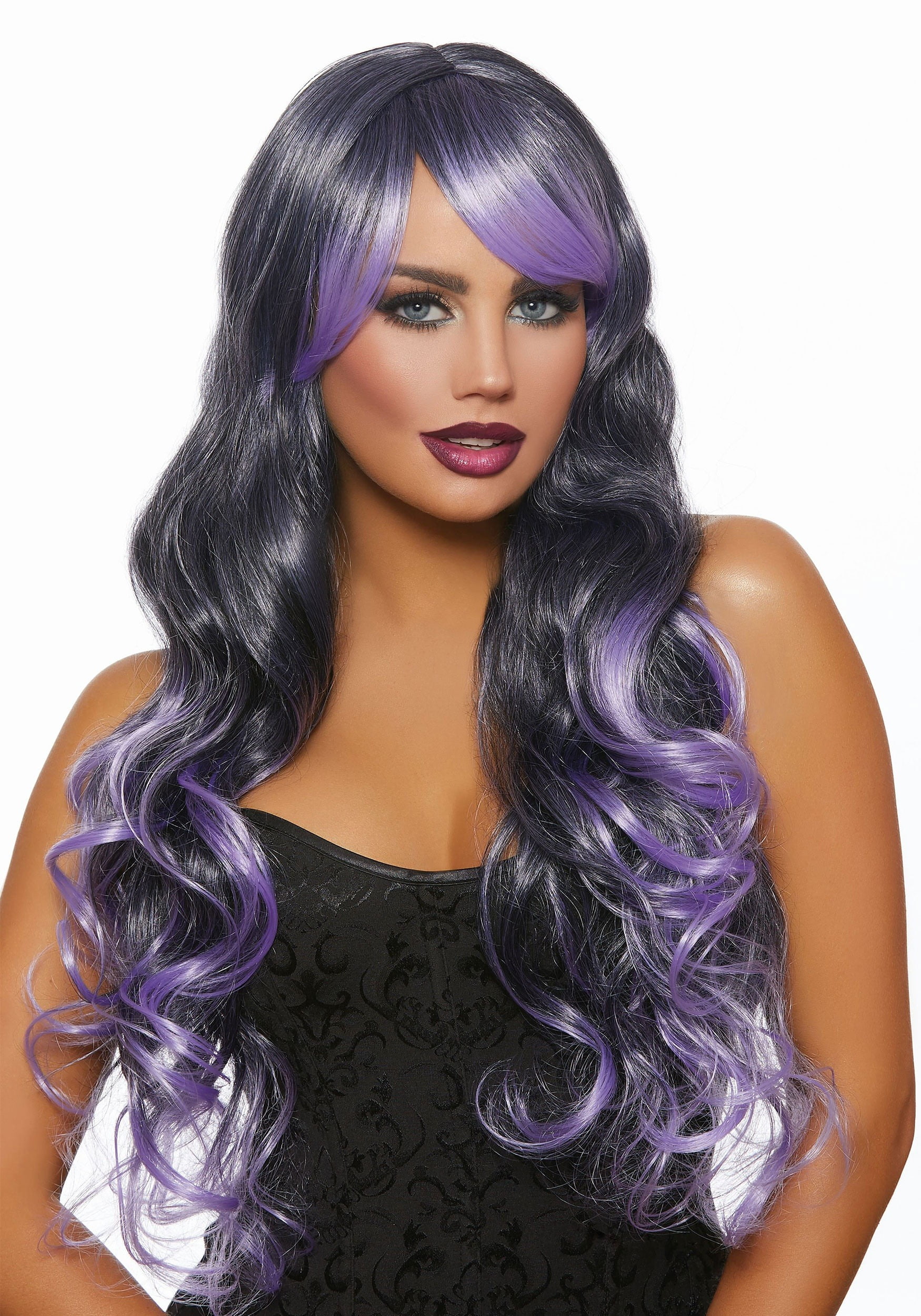 Long Wavy Black Lavender Ombre Wig Walmart Canada