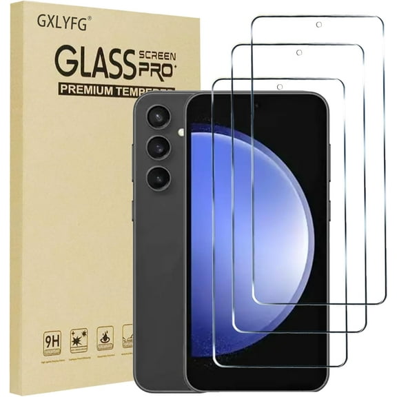 3 Pack Tempered Glass Screen Protectors for Samsung Galaxy S25 FE, Anti Scratch, Bubble Free, 9H Hardness