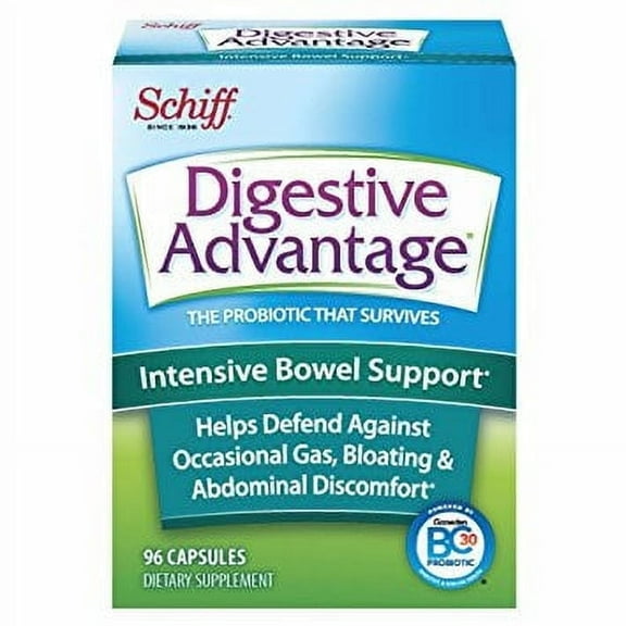 Digestive Advantage Intensive Bowel Support, 96 Capsules (Pack of 2)