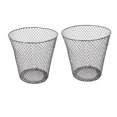 thumbnail image 1 of Wire Mesh Round Waste Basket Lightweight Trash Can Open Top Wastebasket Metal Trash Garbage Can Recycling Trash Bins Garbage Container for Office School Kitchen Home Storage (2, Black), 1 of 1