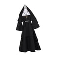 thumbnail image 1 of Disfraz de monja con cinturilla decorativa para Halloween, bata para mujer SG, 1 of 9